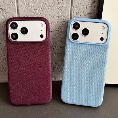 Luxury Official Technology Woven Magnetic Case For iPhone 18 17 16 15 14 13 Pro Max For Magsafe Technical Fabric Original Cover