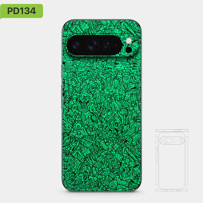 Colorful Decal Skin for Google Pixel 10 9 8 7 Pro 6 6pro Back Screen Protector Film Cover Case Macaroon Wrap Matte Sticker