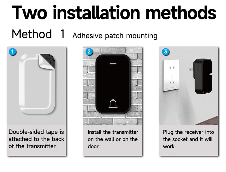Acrylic Decoration Does Not Require Batteries Kinetic Energy Door Bell Household Waterproof Wireless Electronic Doorbell