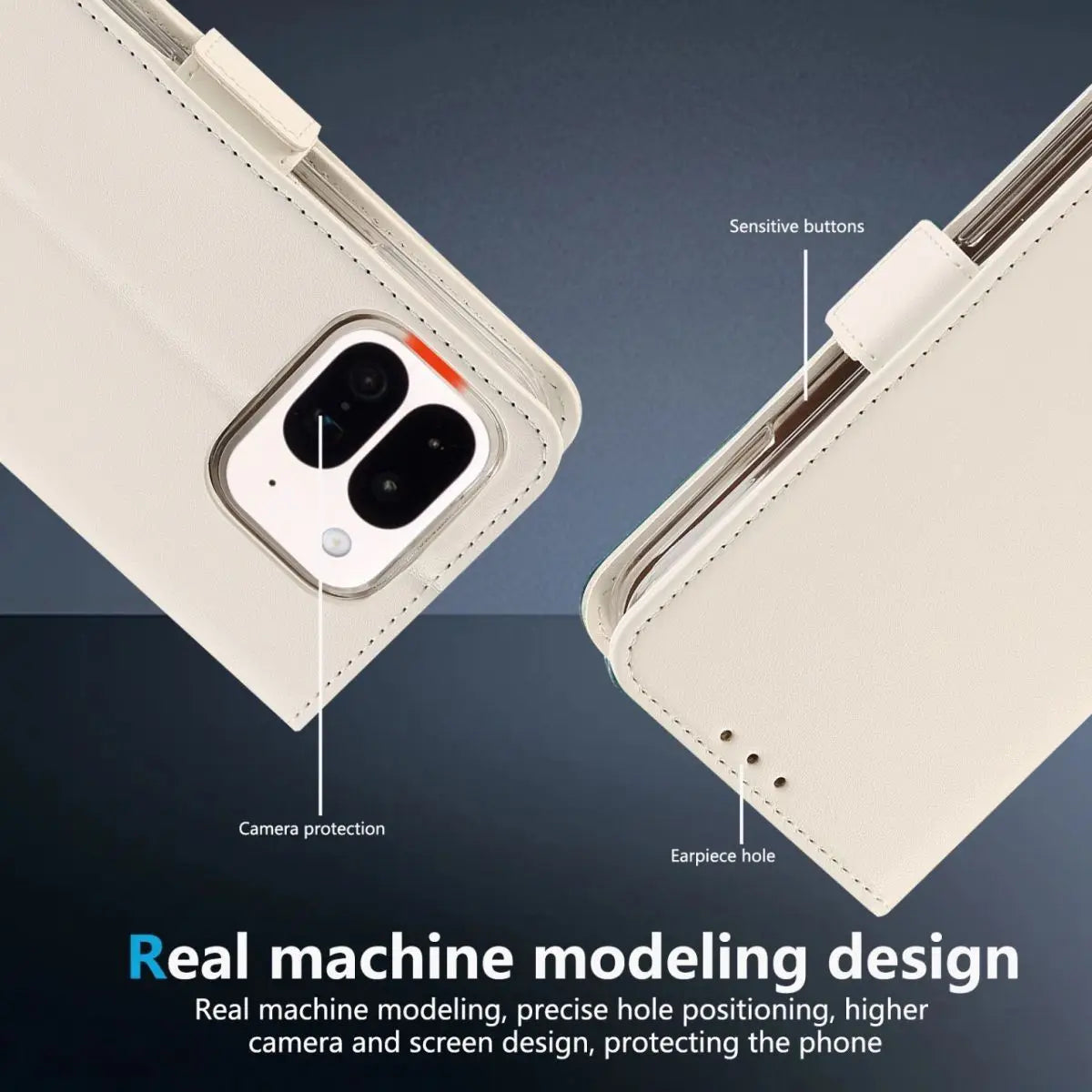 For Google Pixel 11 Pro Fold Case PU Leather Pattern Flip All Inclusive Phone Cover Fingerprint-Resistant Shockproof Bumper