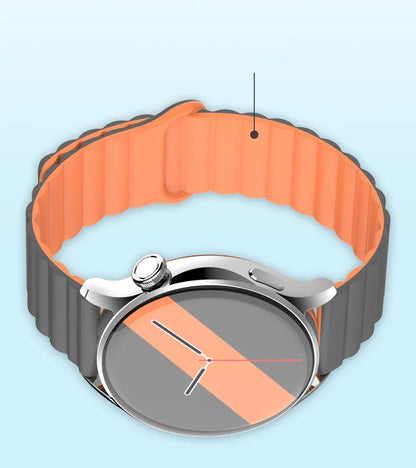 Magnetic Loop For Samsung Galaxy watch 7/6/5 pro/4/Classic/active 2 20mm 22mm band Silicone link bracelet huawei GT 2-3-4 strap