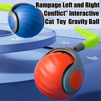 Smart Cat Toys Interactive Ball Plush Electric Catnip Training Toy Kitten Touch Sounding Pet Product Squeak Toy Ball Cat Supplie