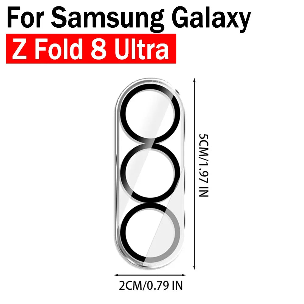 5-1PCS 3D Camera Lens Protector for Samsung Galaxy Z Fold 8 Wide Ultra Flip 8 HD Tempered Glass Lens Cover 9h Anti-Scratch Film