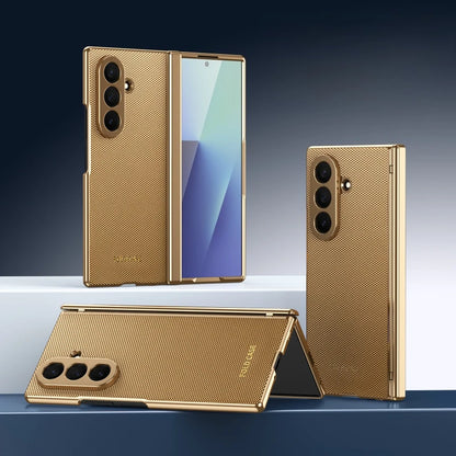 Magnetic Hinge Protection Free Folding Case For Samsung Galaxy Z Flip Fold 8 Ultra 7 6 5 4 3 Electroplated Plain Leather Cover