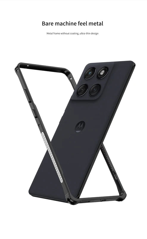 For MOTO Edge 60 Case on Metal Frame Heat Dissipation Motorola Edge 60 Pro Fusion Caque