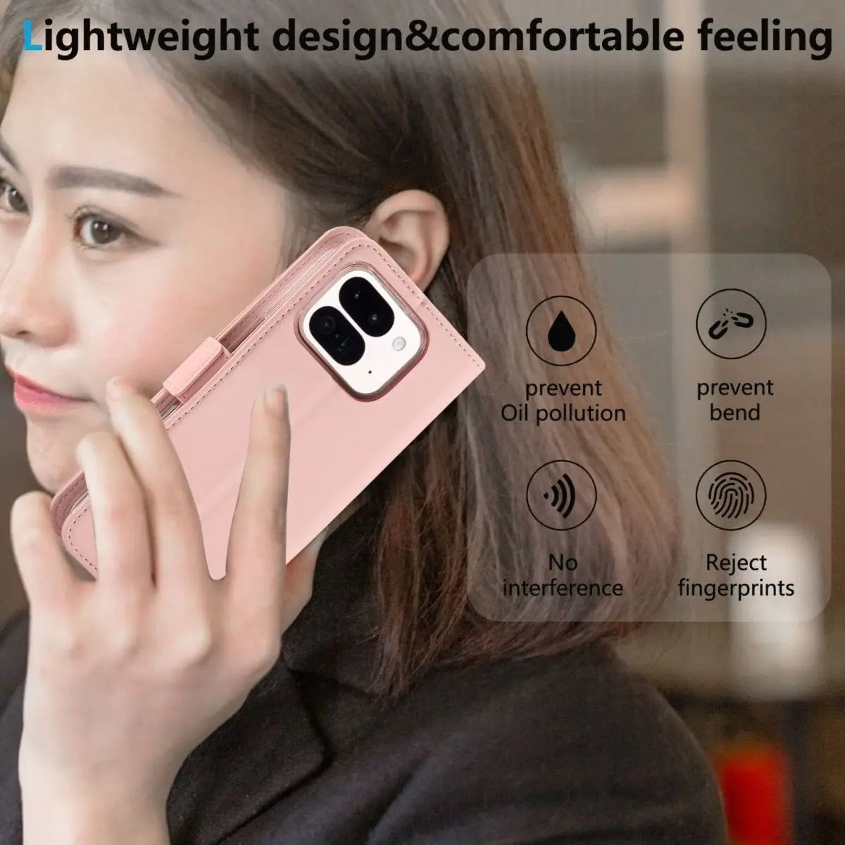 For Google Pixel 11 Pro Fold Case PU Leather Pattern Flip All Inclusive Phone Cover Fingerprint-Resistant Shockproof Bumper