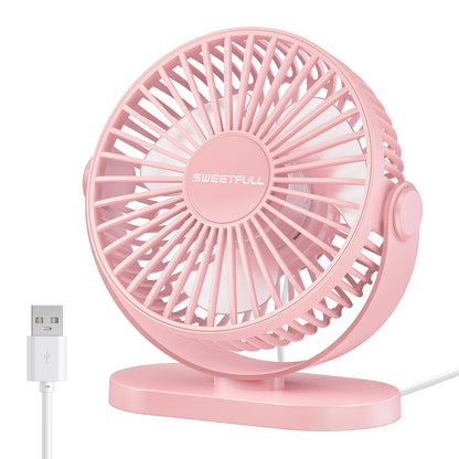 USB Fan Portable Desktop Wall Mounted Mini Electric Fan Mute 3 Speed Adjustment Air Circulator For Home Desk Office