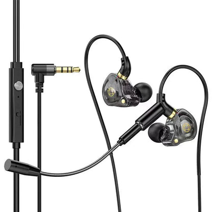 KCKZ Dual Microphone Type-C Phone USB Computer Delta Gaming Earphones Wired Dual Plug Earphones