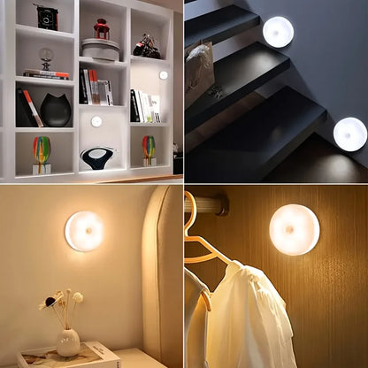 6pcs motion sensor night light-wireless LED detector light for bedrooms, stairs, closets and room decoration- wall lights