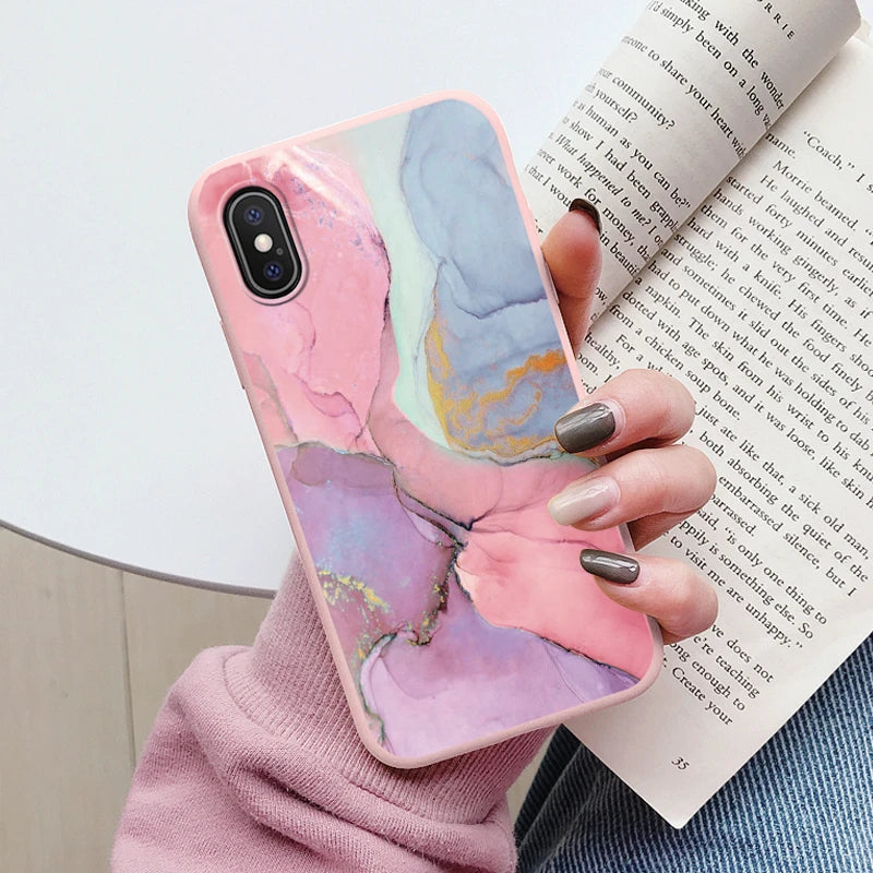 Fashion Marble Cover For iphone X XS MAX Soft Protective Cases Silicone Coque Bumper Fundas For iphone X XSMA iphoneX Shell Bags