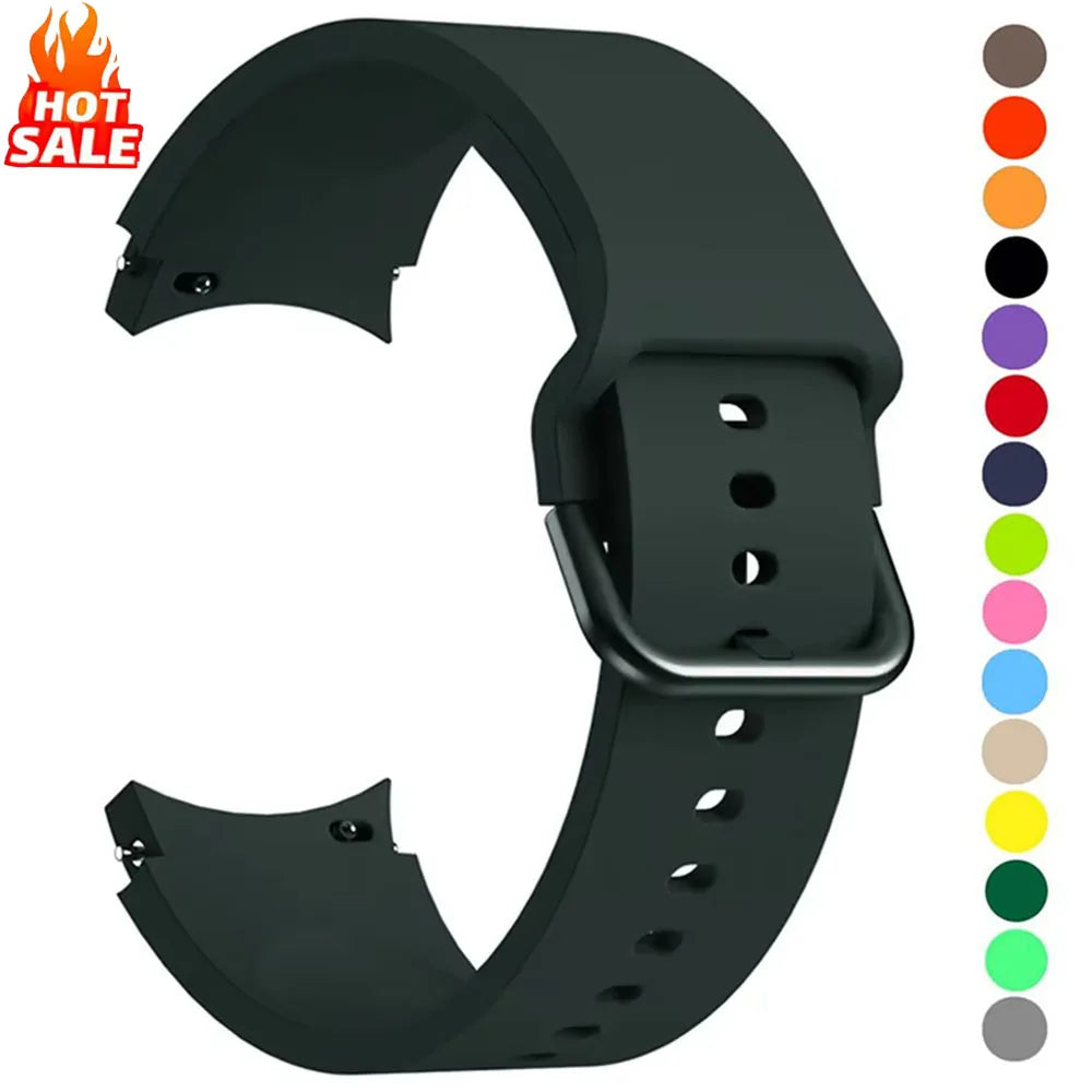 Silicone Strap For Samsung Galaxy Watch 4/5/6/7 40mm/44mm Pro 45mm Band No Gap Bracelet Belt Watch 4 6 Classic 47mm/46mm Correa