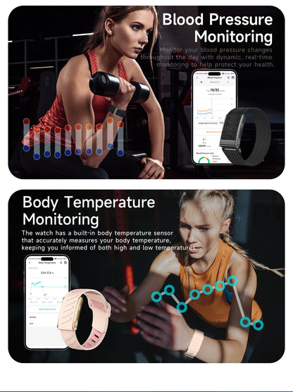 2026 New Nursing Grade Smart Bracelet VWAR MG SpO2 Blood Lipid Uric Acid ECG+PPG Waterproof NO Screen Band Sport Fitness Tracker
