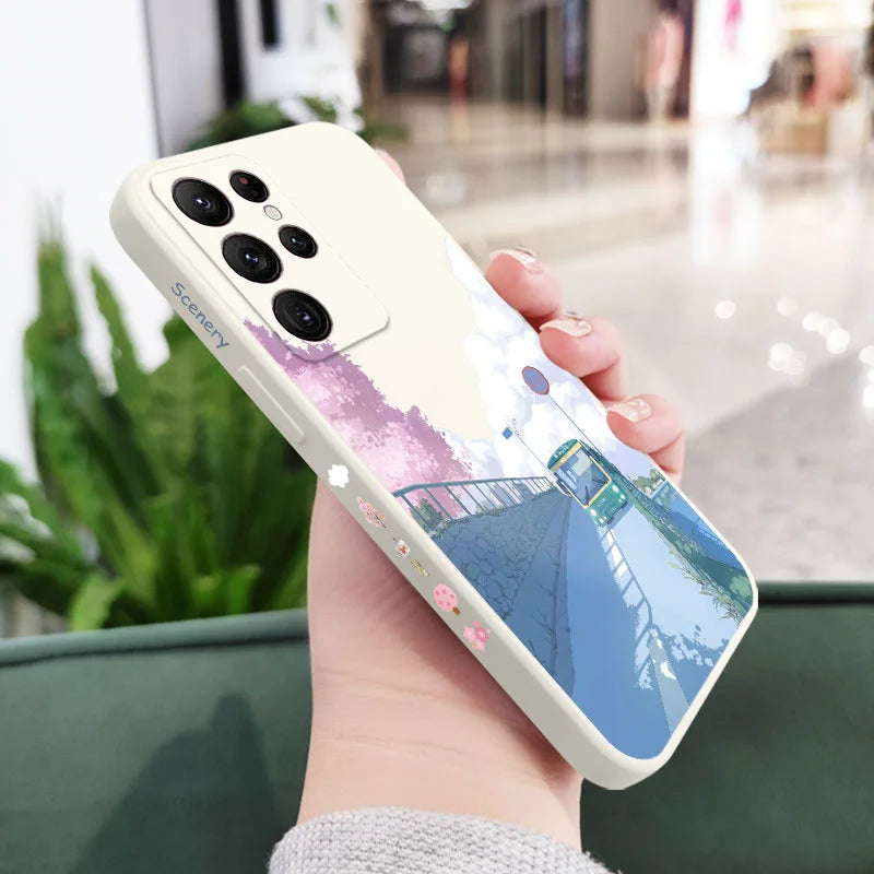 Tranquil Scenery Phone Case For Samsung Galaxy S25 FE S24 S23 S22 S21 S20 Ultra Plus S10 10E Note 20 ultra 10 9 Plus Cover