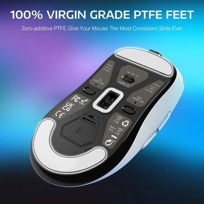 ATTACK SHARK X3 Wireless Gaming Mouse,49g Ergonomic PC Mouse,Triple Modes PAW3395 26K DPI Optical Sensor,Programmable Buttons