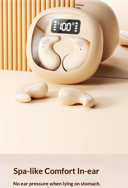 Wireless In-Ear Bluetooth 5.3 Earphones High Sleepy Quality Wireless Earbuds with Long Battery Life Mini Digital Display Video