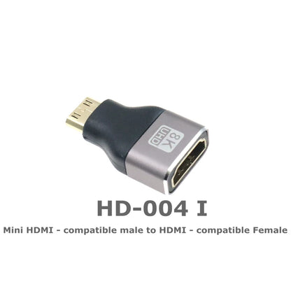 8K Micro Mini HDMI - compatible with 2.1 Connector Adapter 270 90 Degree Male to Female for HDTV PS4 PS5 Laptop 4K HDMI Extender