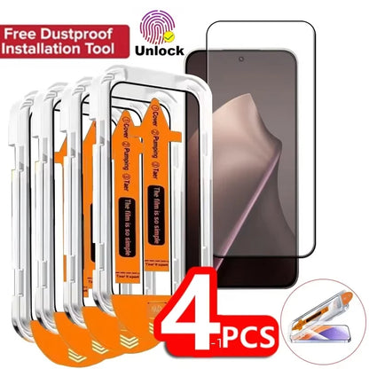 4-1Pcs Unlock HD Screen Protector For Google Pixel 10 9 7 8 Pro XL Dust Free Full Cover Tempered Glass Google Pixel 10A 9A 8A 7A