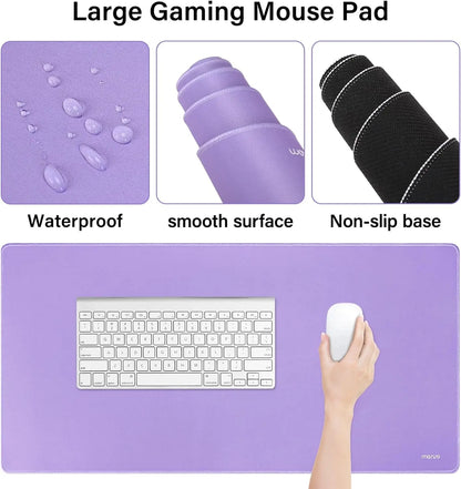 Keyboard Mouse Pad Set Large Gaming Mousepad&Keyboard Wrist Rest&Mouse Wrist Rest&Coaster Ergonomic Non-Slip Mousepad Cushion