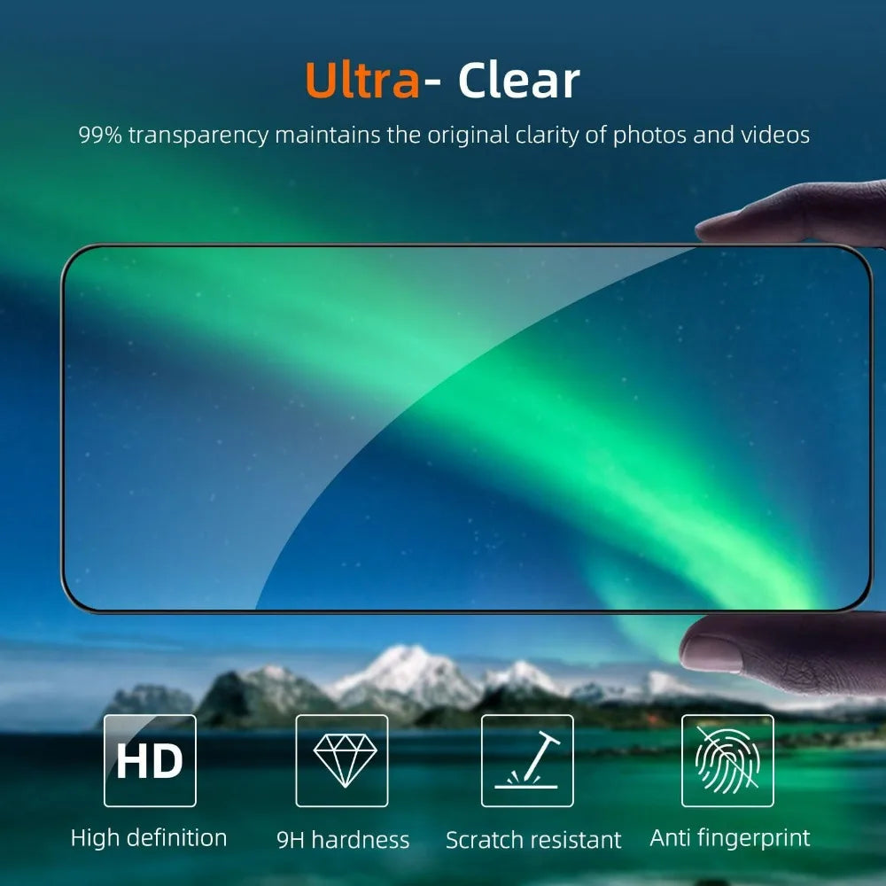 2 PCS Screen Protector For Google Pixel 11 Pro/10 Pro 11 Pro XL 9 Pro Fingerprint Unlock Tempered Glass