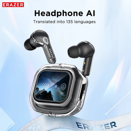 Low Latency Earphones ERAZER XP16 Wireless Earbuds AI Translation High-definition LCD Display For Music Sports Gaming Office