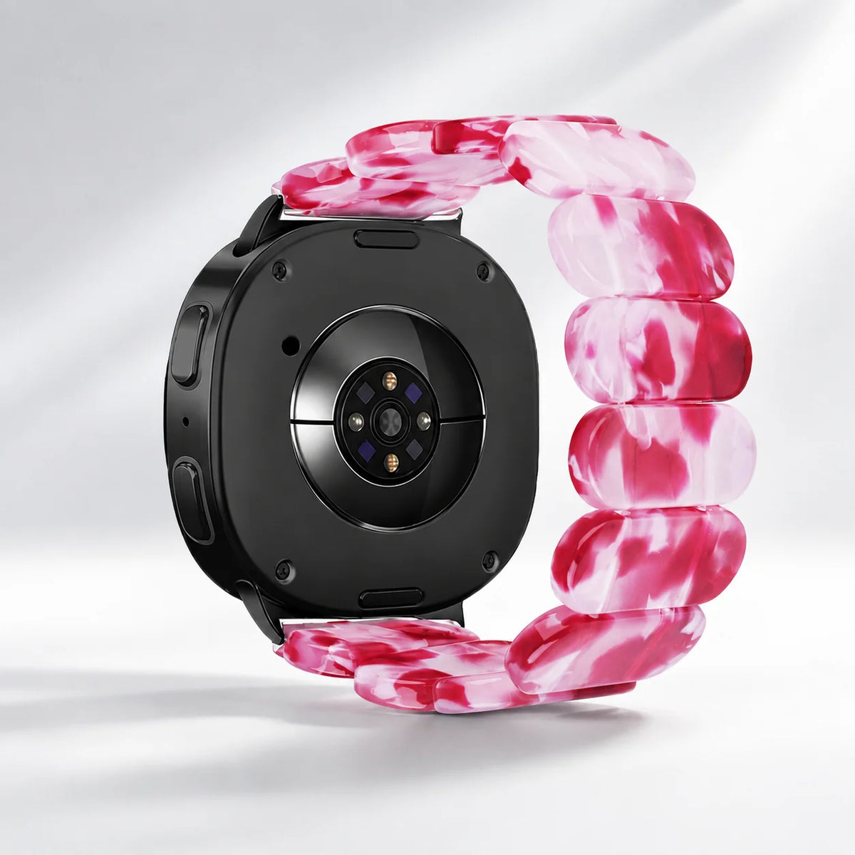 For Samsung Galaxy Watch 9 8 40mm 44mm/Watch 8 Classic 46mm Band Resin Elastic Replacement Bead Bracelets for Samsung Watch 9