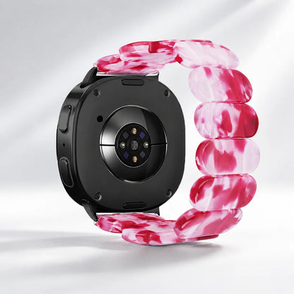 For Samsung Galaxy Watch 9 8 40mm 44mm/Watch 8 Classic 46mm Band Resin Elastic Replacement Bead Bracelets for Samsung Watch 9
