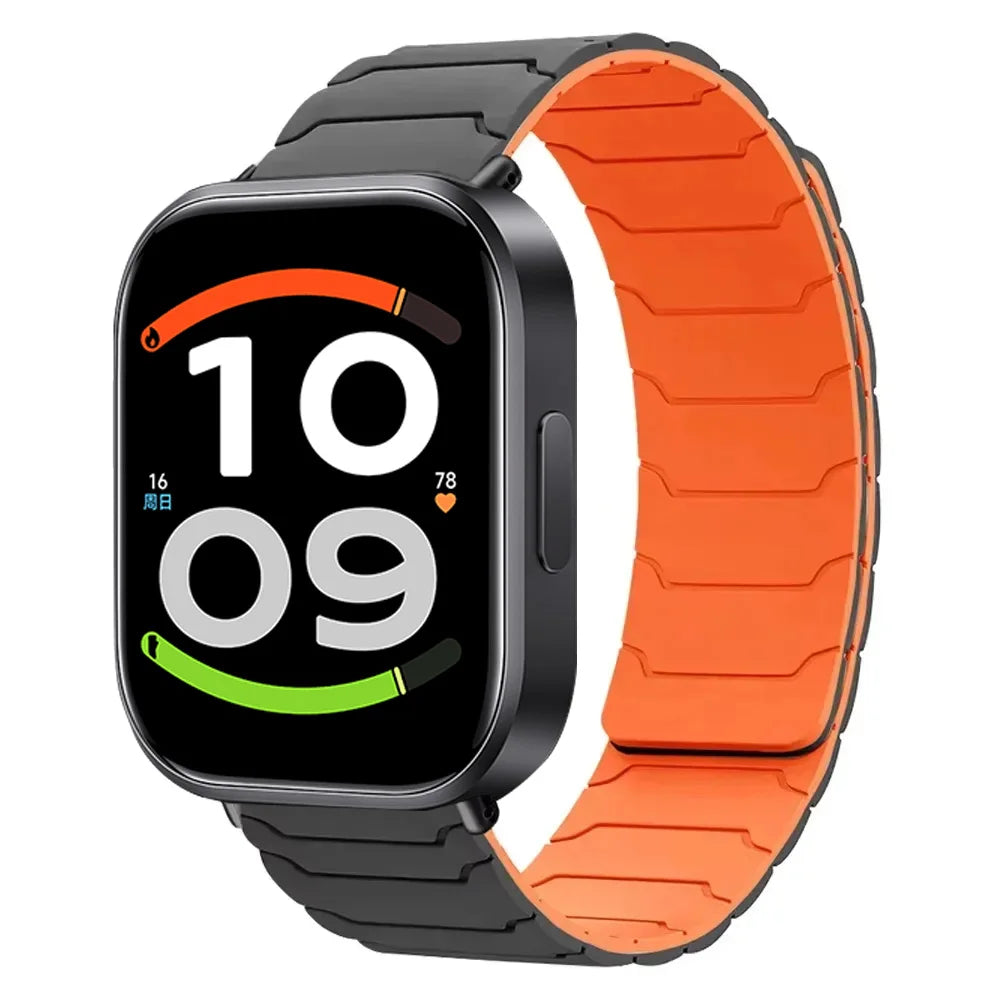 Magnetic Silicone Strap For Redmi Watch 6 Active-Lite/6-5-4 Sports Bracelet Wristband For Xiaomi Mi Band 10 Pro/9 Pro/8 Pro Belt