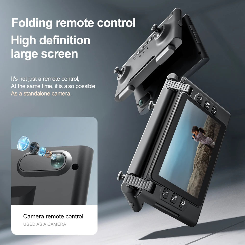 M66 Triple Battery Brushless Drone - Screen Remote Gesture Control Zoom Photography Smart Obstacle Avoidance New Model