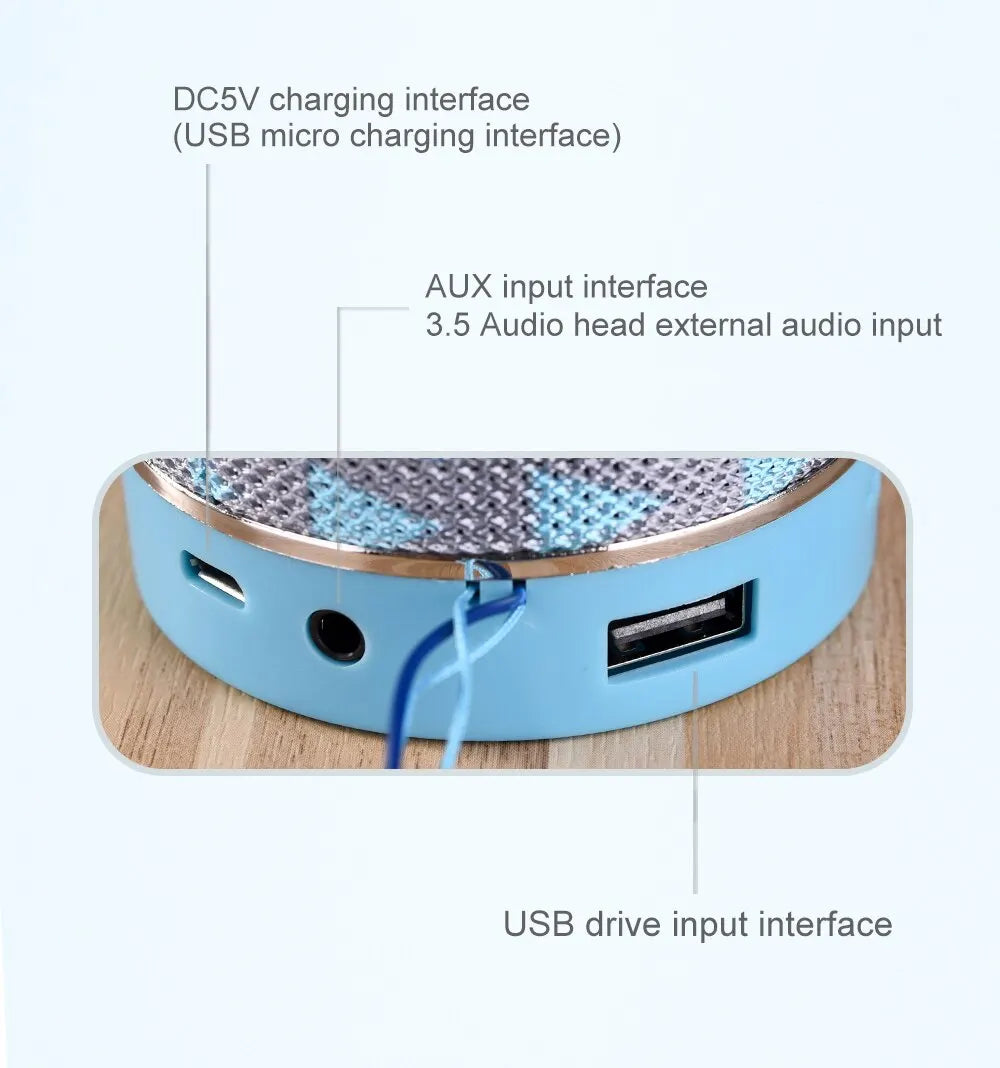Portable Wireless Mini Subwoofer Bluetooth Speaker Sound Box Music Bass Radio FM Woofer Small Waterproof Caixa De Som Blootooth