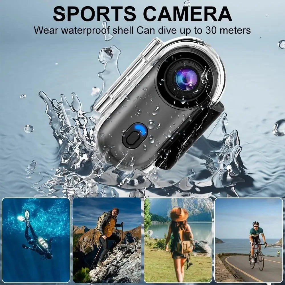 4K HD Motorcycle Mini Recorder Finger WIFI Action Camera Lightweight POV Motorcycle Road Sport Cam Bicycle Vlog Pet Body Camera