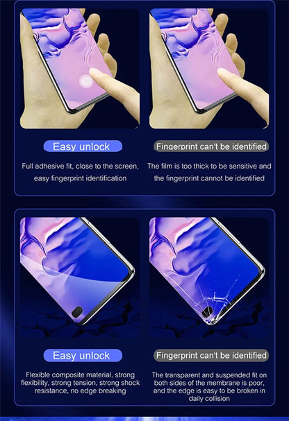 4Pcs Hydrogel Film For Samsung Galaxy S24 S23 S20 S25 S22 S21 Plus Ultra S24 FE Screen Protector For Samsung Note 20 9 10 Plus