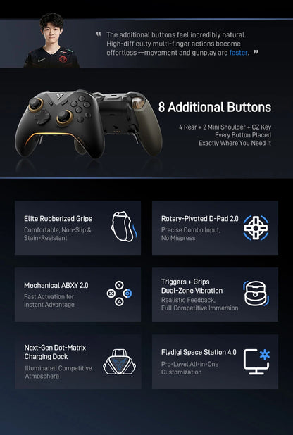 Flydigi Vader 5 Pro Wireless Gamepad FORCEFLEX Joysticks Top-Tier Ultra-Low Latency Gaming Controller For Switch/Android/iOS/PC