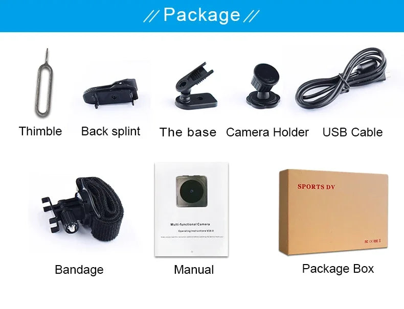 1080P HD Portable Very Small Camera Infrared Night Vision Motion Detect Video Cards Micro Secret Camcorder DVR Recorders Espiar