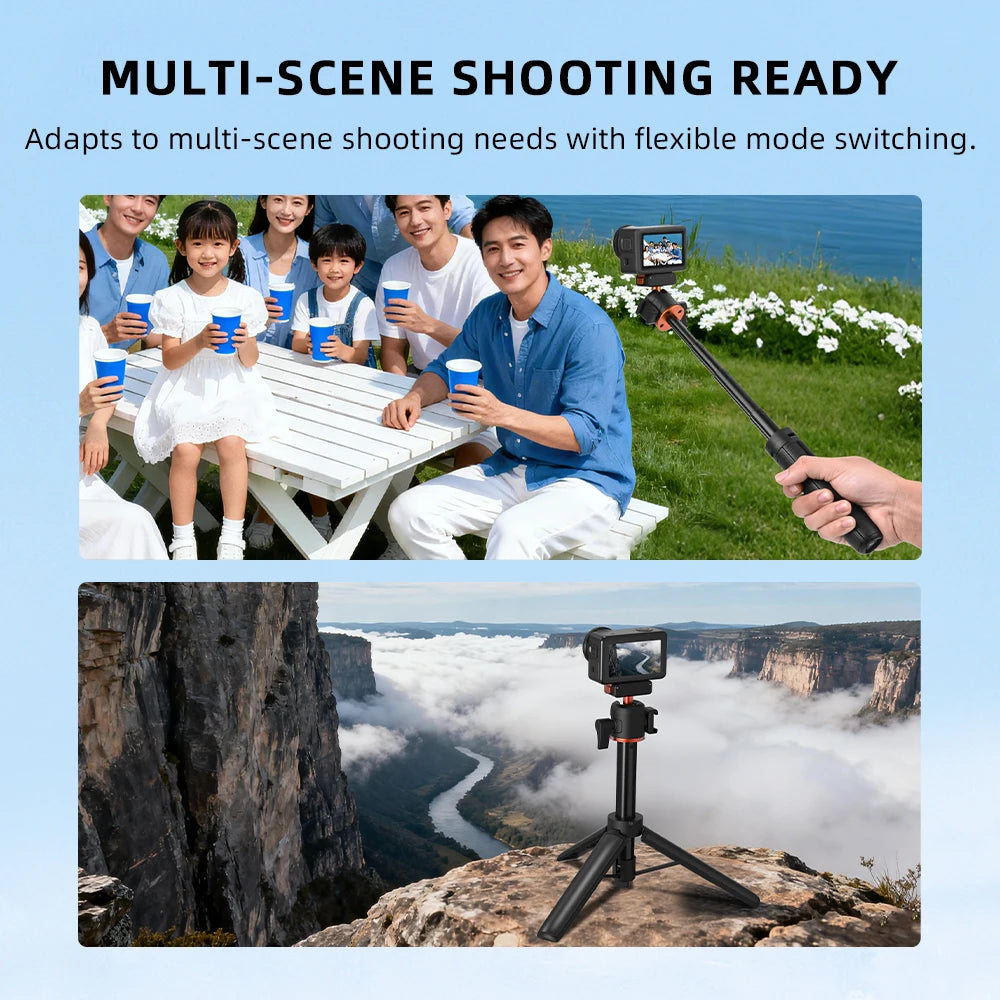 Flymile Action 6 Extendable Tripod Selfie Stick With Quick-release Base for DJI OSMO Action 6 Accessories Vlog Handle