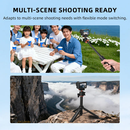Flymile Action 6 Extendable Tripod Selfie Stick With Quick-release Base for DJI OSMO Action 6 Accessories Vlog Handle