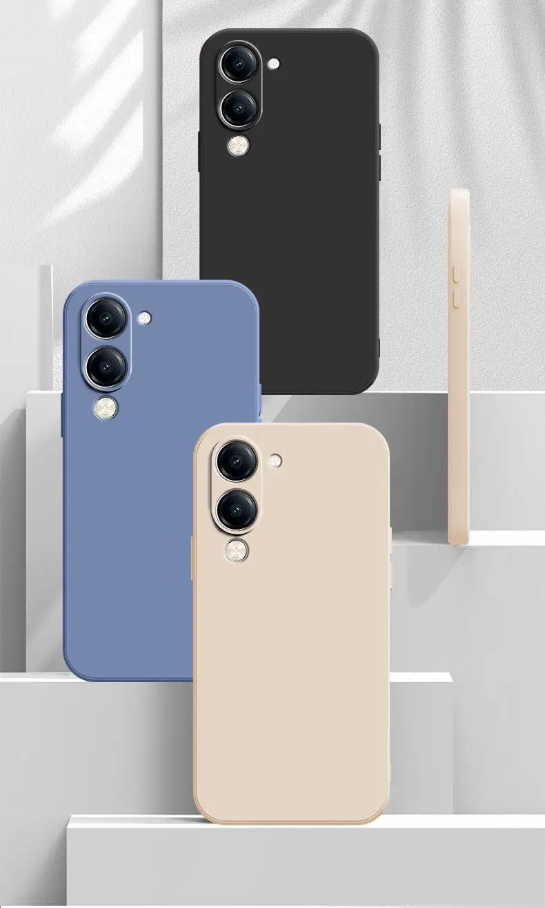 For VIVO Y29S Y19 5G Y04 Y19e 4G Case Simple Skin-friendly Silicone Lanyard Cover for VIVo Y29 s Anti-slip Shockproof Funda