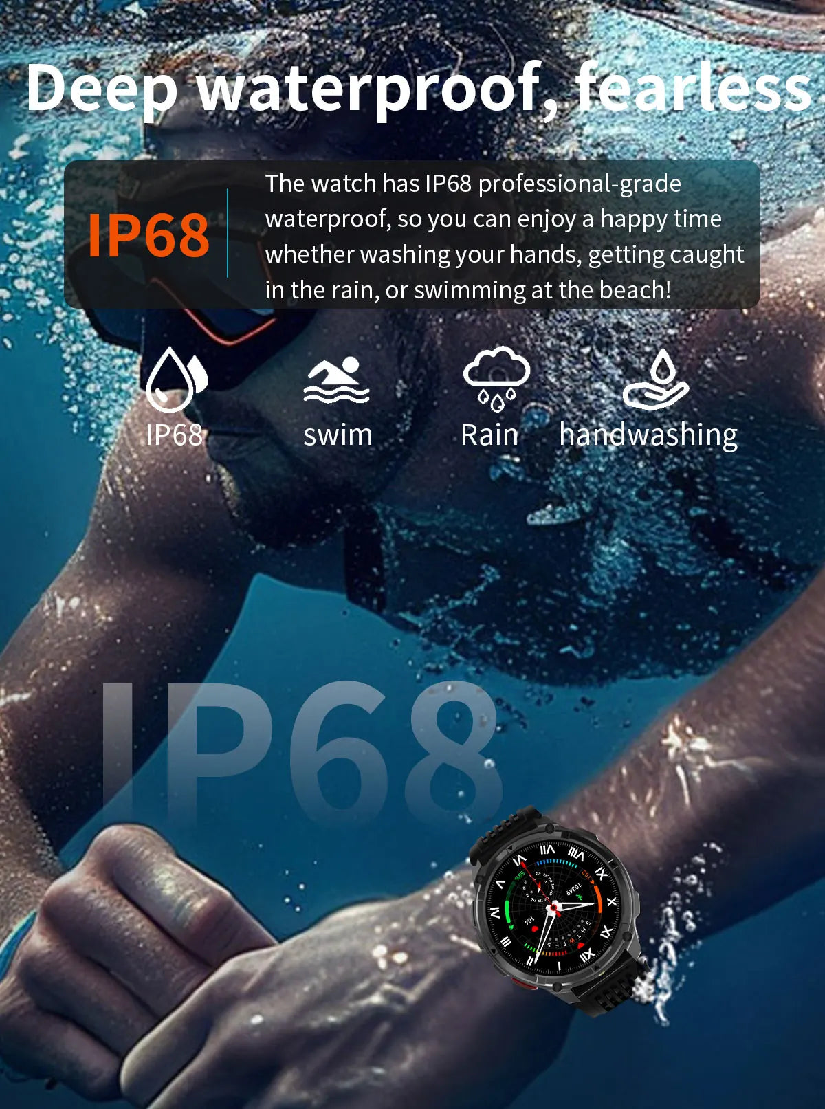 2026 New T-Rex3 Pro 1100mAh Battery Smart Watch GPS Path 5ATM Waterproof Sports Run Tracker Outdoors Compass Military Smartwatch