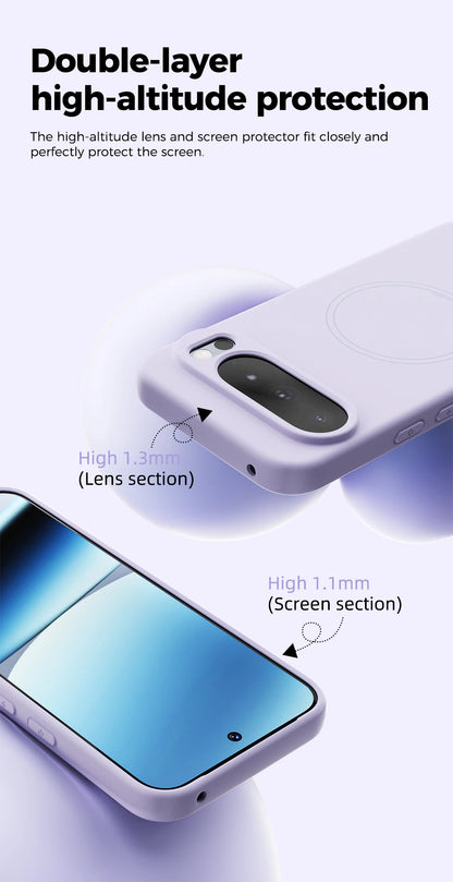 for Magsafe Magnetic Liquid Silicone Case for Google Pixel 11 10 Pro XL 10ProXL All Around Protect Wireless Charge Soft Cover