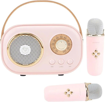 Karaoke Portable Wireless Bluetooth Speaker With Microphone Machine Radio FM Caixa De Som Mini Sound Box Music Small Column Mp3