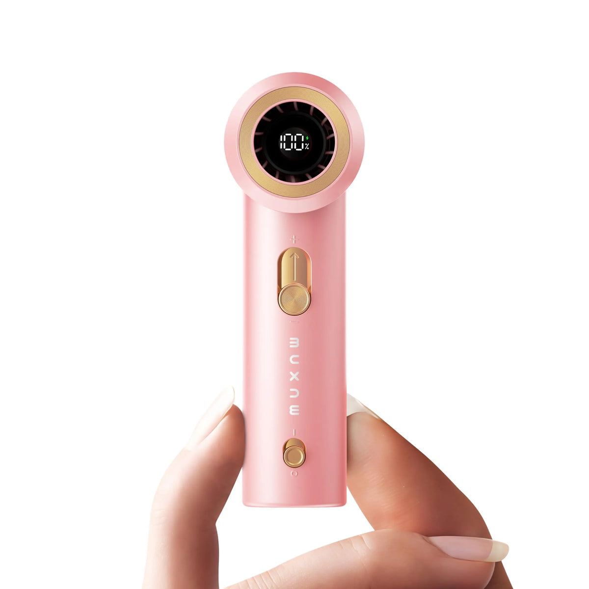 MUXNW Mini Portable Handheld Fan, 16800RPM 100-Speed Display, Safety Lock, 1800mAh Rechargeable