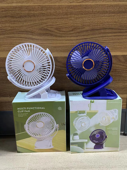 Portable USB Clip-On Fan for Office Desk Quiet Design for Dormitory Students Baby Stroller Bedside Small Tabletop Fan