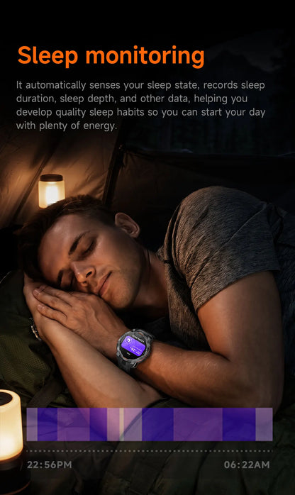 New Technology 2026 Offline Map GPS Smart Watch Men 1200mAh Battery Waterproof Compass Altimeter 100+Sports Military Smart Watch