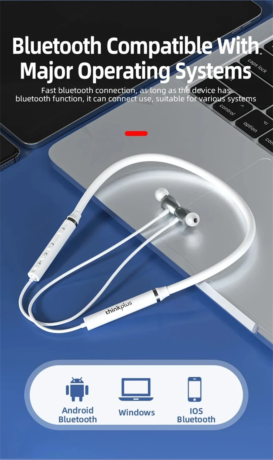 Origial Lenovo HE05X Bluetooth Earphones Earphone Waterproof Earplugs HIFI Sound Magnetic Neckband Headset Sports Headphone Gift