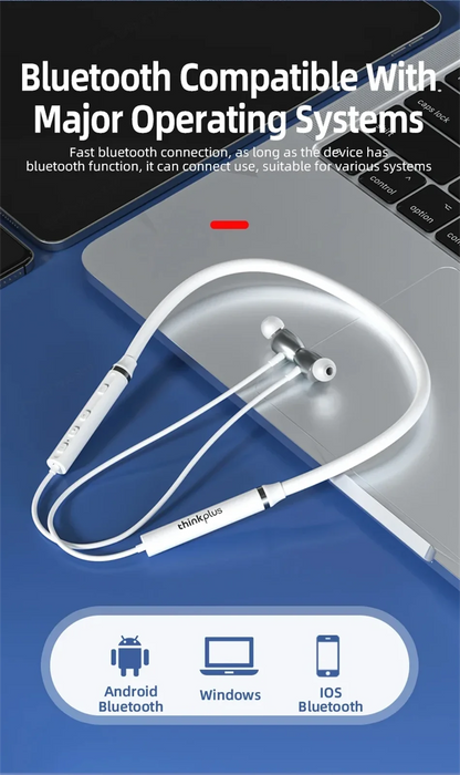 Lenovo HE05X Neckband Earphones Wireless Bluetooth 5.0 Earbuds Waterproof Sport Headset With Mic Magnetic Neckband Earphone New