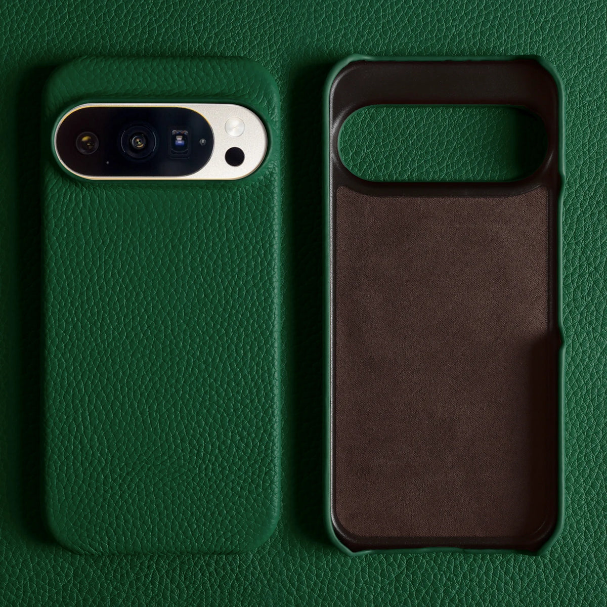 Luxury Lychee Grain Genuine Leather Back Cover Case for Google Pixel 10 Pro XL 9 8 7 6 5 5A 6A 7A 8A 9A Phone Cases Coque Funda