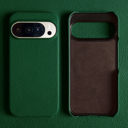Luxury Lychee Grain Genuine Leather Back Cover Case for Google Pixel 10 Pro XL 9 8 7 6 5 5A 6A 7A 8A 9A Phone Cases Coque Funda