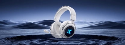MCHOSE X9 Wireless Headworn Game Headset7.1 Three Mode 53mm Aluminum Foil Polymer Diaphragm E-Sports Gift Bluetooth 2.4G Headset