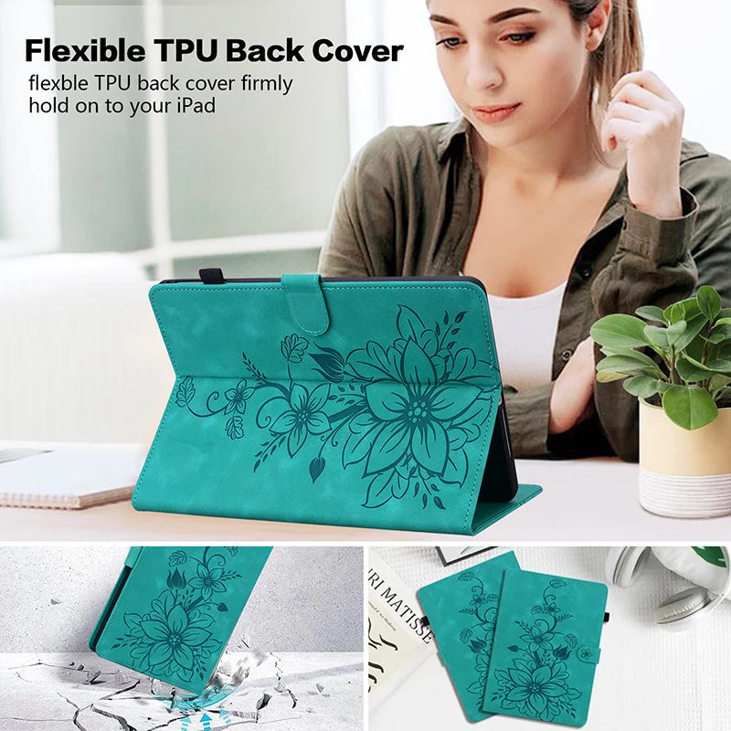 Leather Case for iPad Air 11 13 2024-26 iPad 5th 6th 7th 8th Gen iPad 10.9 2022 11th 2025 Pro 11 2024 9.7 2018 Mini 8 6 Shell