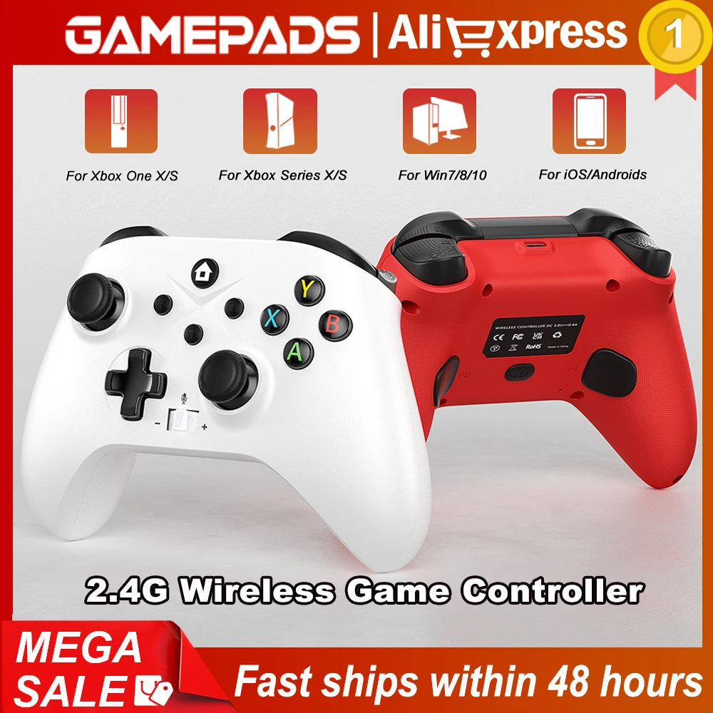 2.4G Wireless Gamepad For Xbox One ,Xbox Seris S ,X Control Xbox With Dual Vibra/Six Axis Multi Game Xbox Controller