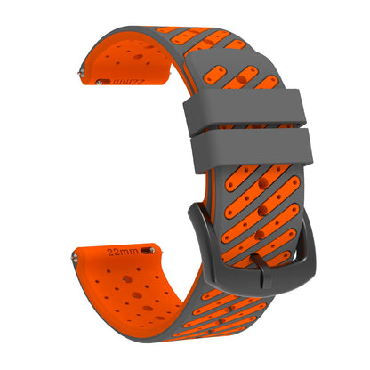 22mm Quick Release Two Tone Silicone Watch Strap For Garmin Forerunner 570 47mm 265 255 Music/Venu 3 2 45mm Sport Band Bracelet